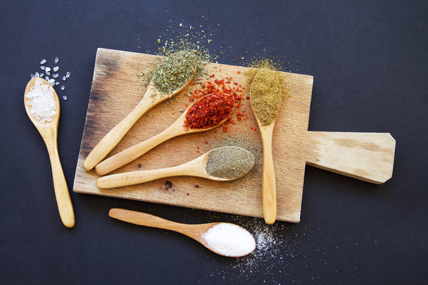 Spice background, top view - Photo, Image