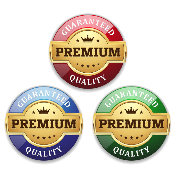 Premium round emblem set isolated on white background - Vetor, Imagem