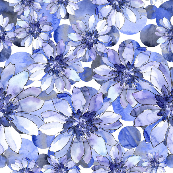 Colorful african daisy. Floral botanical flower.Seamless background pattern. - Photo, Image