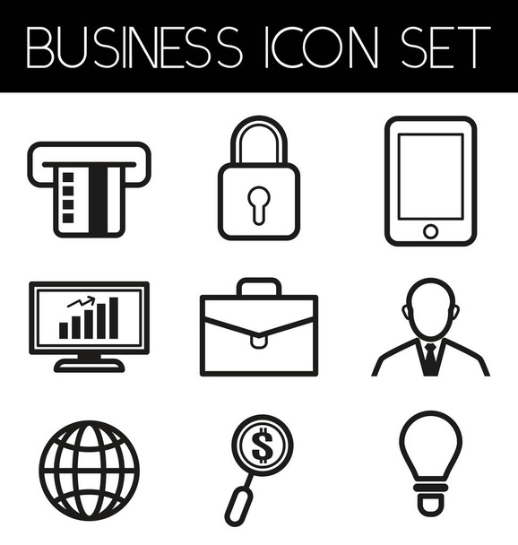 vector of business line icon set. - ベクター画像