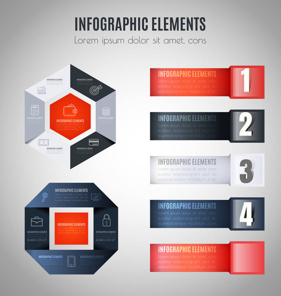 Iinfographic template. Minimal colorful numbered banners for diagram, graph, presentation, chart, step options, web design . 4 steps, parts, options. Vector background. - Διάνυσμα, εικόνα