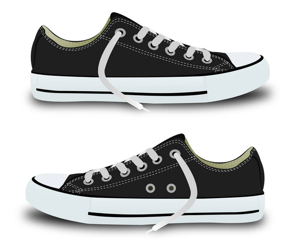 Illustration of black trainers with the possibility of quick color change - Vector, Imagen