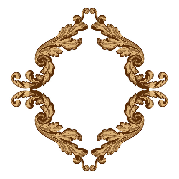 Retro baroque decorations element - Vector, Image