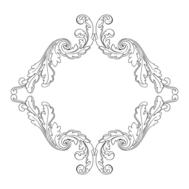 Elemento decoraciones barrocas retro
 - Vector, Imagen