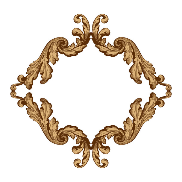 Retro baroque decorations element - Διάνυσμα, εικόνα