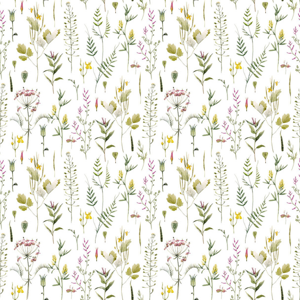 Watercolor floral pattern - Zdjęcie, obraz