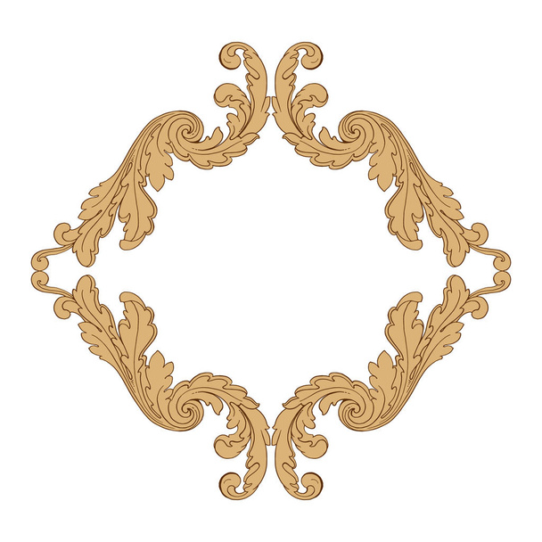 Retro barok decoratie-element - Vector, afbeelding