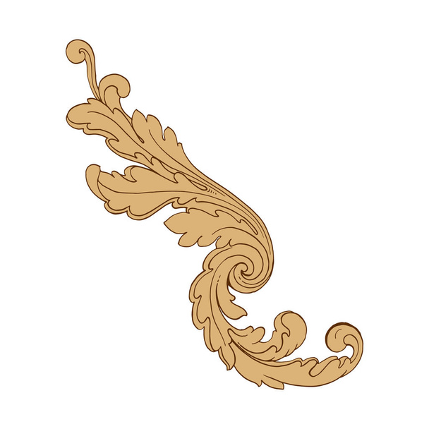 Retro baroque decorations element - Vector, afbeelding