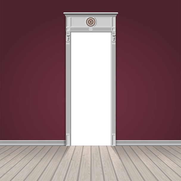 empty room through the open door - Vector, Image
