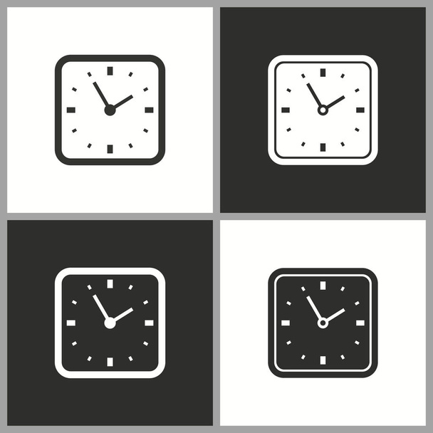 Vector time clock icon. Simple pictogram for graphic and web design. - Vektor, Bild