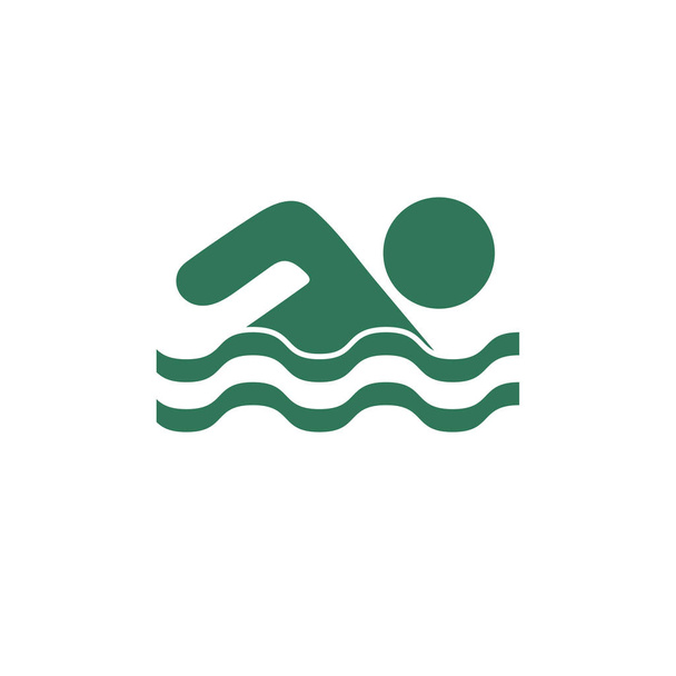 Natación icono del deporte acuático. Ilustración del vector
 - Vector, Imagen