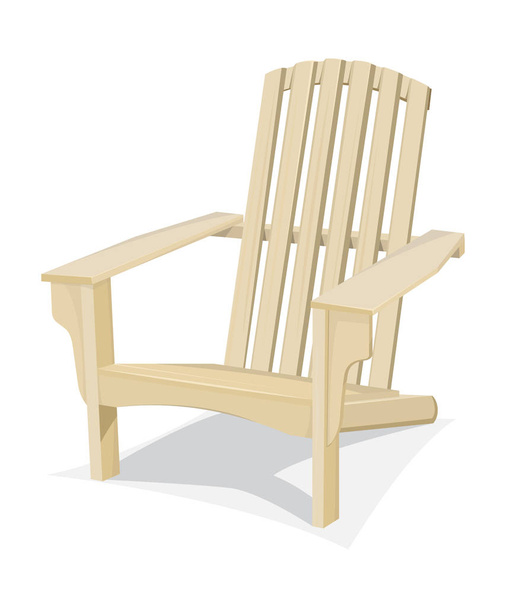 Bright wooden beach chair  - Vector, Image