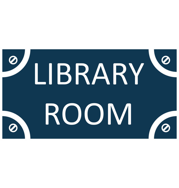 library room notice isolated Vector Icon Editable  - Vector, Image