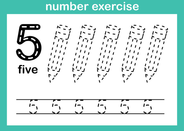 number exercise illustration vector - Vector, Image