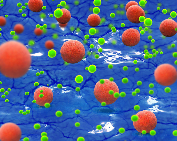 Bactérias intestinais, vírus - ilustração 3d
 - Foto, Imagem