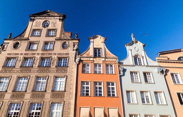 Historic houses at Dlugi Targ square in Gdansk, Poland - 写真・画像