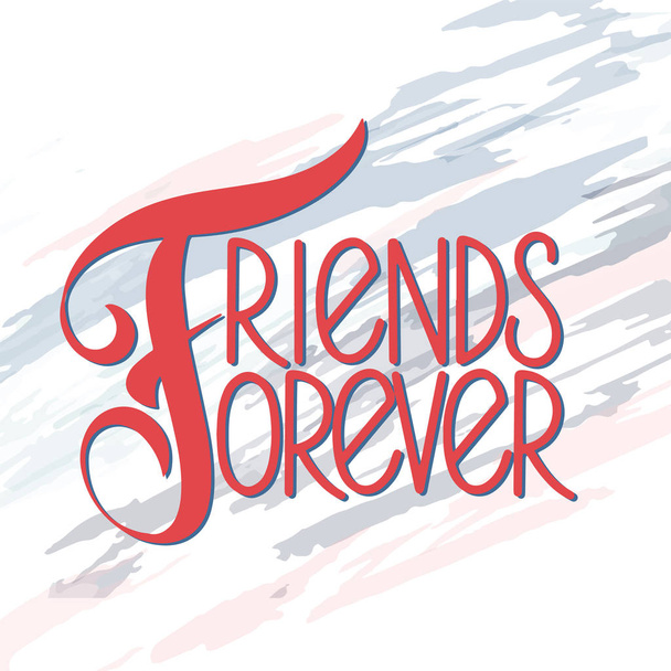 Friendship day hand drawn lettering - Vector, Image