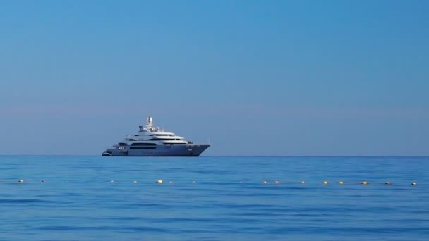 Luxury mega private yacht sailing in sea - Footage, Video