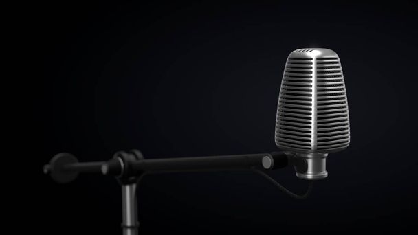 microfone condensador grande. ilustração 3d
 - Foto, Imagem