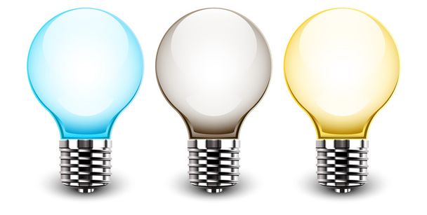 Colorful Light Bulbs. Vector Illustration - Vector, Image
