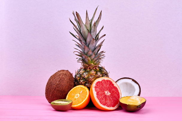 Composition from healthy exotic fruits. - Fotografie, Obrázek