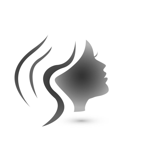 Mujer Estilo de pelo Silueta logo vector
 - Vector, imagen
