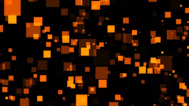 Abstrakti animoitu tietokoneen näytönsäästäjä tausta liikkuvat keltaiset neliöt mustalla pohjalla 3d renderöinti
 - Materiaali, video