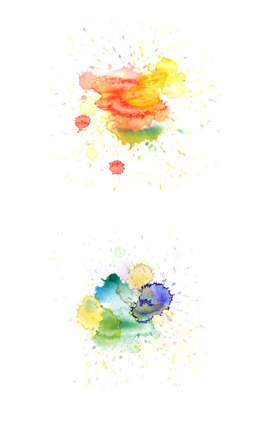 Watercolor drop stain isolated Watercolor drop stain isolated - Photo, Image