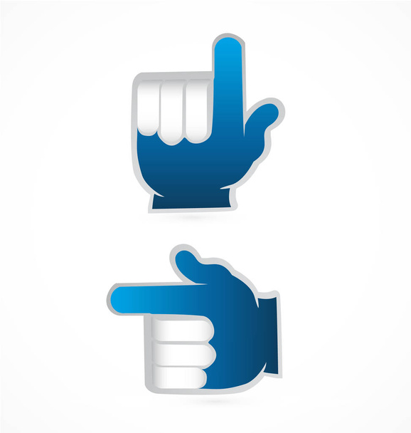Skupina 2 polohovací ruce, sociální média, ikona - Vektor, obrázek