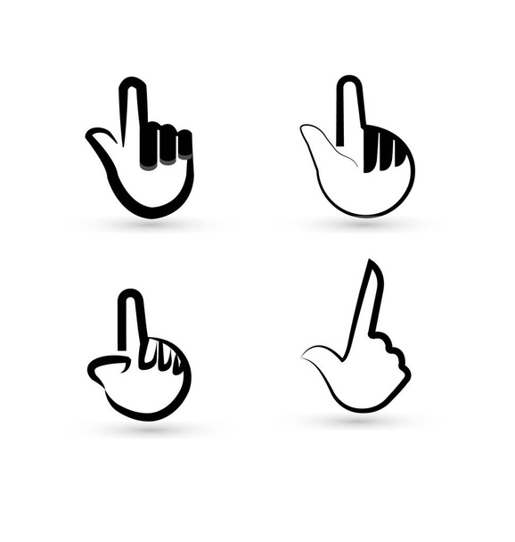 Prst ukazoval signál gesto vektorové sada - Vektor, obrázek