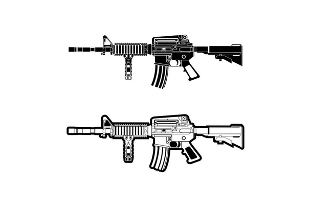 вогнепальна зброя shilouette ілюстрація
 - Вектор, зображення