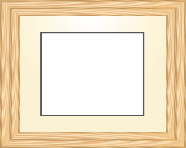 cadre photo horizontal en bois
 - Vecteur, image
