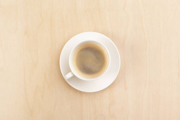 coffee on wood background - Foto, afbeelding