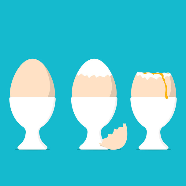 ранкове меню сніданку варені яйця вектор їжі
 - Вектор, зображення