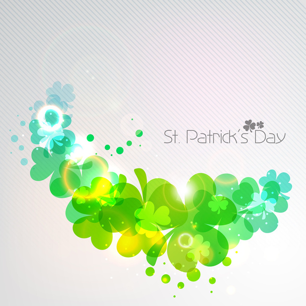 Irish shamrock leaves background for Happy St. Patrick's Day. EP - Вектор, зображення
