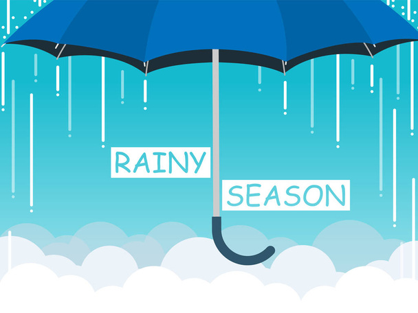 stagione delle piogge ombrello nube cielo vettore
 - Vettoriali, immagini
