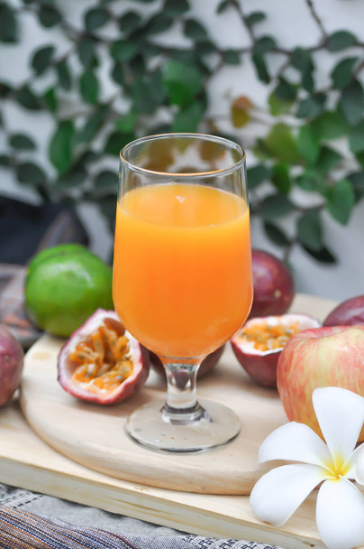 orange juice or passion juice or mixed juice - Φωτογραφία, εικόνα