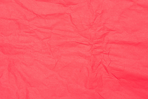 czerwony kolor pognieciony papier toaletowy tekstura tło - Zdjęcie, obraz