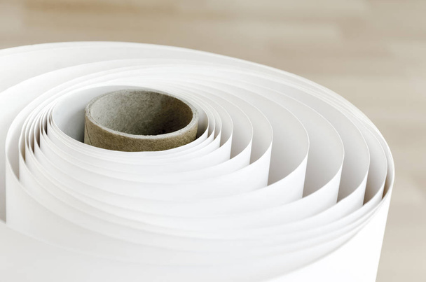 roll of paper in newspaper factory - Фото, изображение
