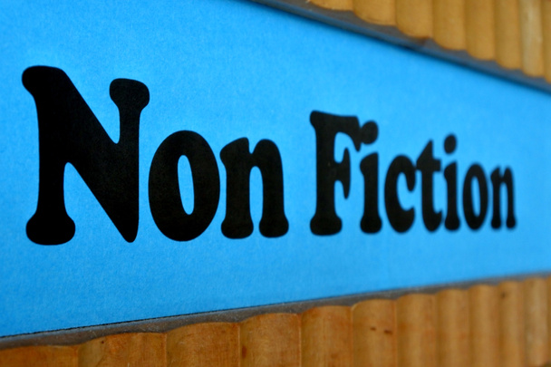Non Fiction pozadí Sign. literatura, zahrnující díla narativní prózy zabývající se nebo nabízející názory nebo dohady na fakta a realitu, biografie, historie a esej. - Fotografie, Obrázek