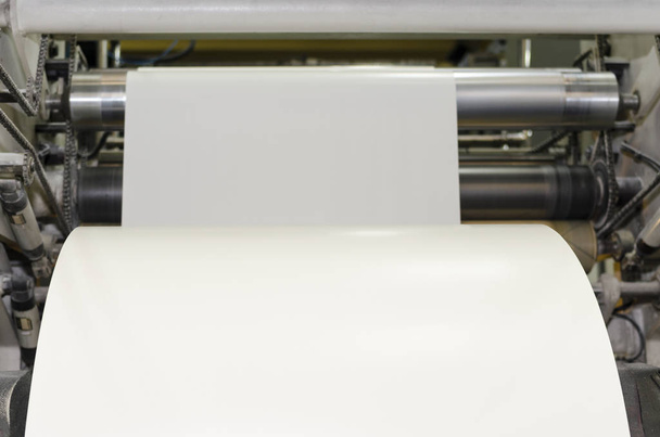 Large paper Roll Print machine in production - Фото, изображение