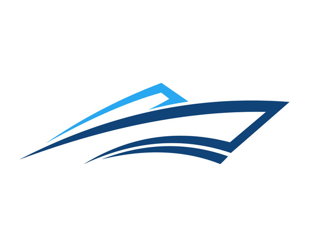 hajó hajó tengeri vitorlázás vektor logo - Vektor, kép
