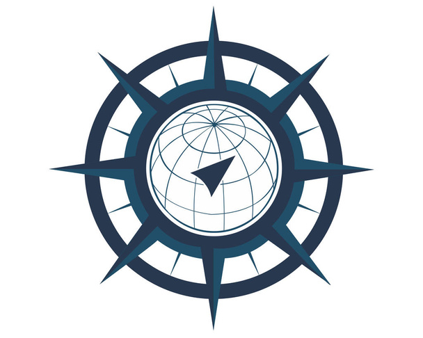 Шаблон дизайну логотипу компаса
 - Вектор, зображення