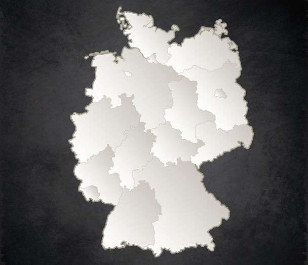 Saksa kartta Musta Valkoinen erillinen alue yksittäinen tyhjä liitutaulu rasteri
 - Valokuva, kuva