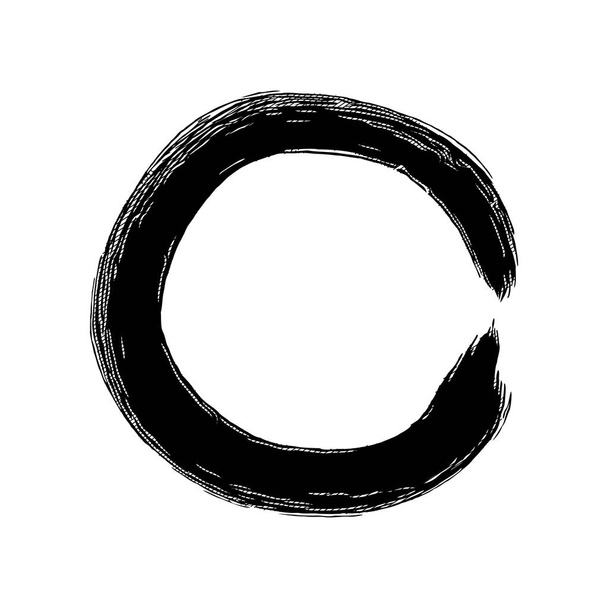 Zen cirkel geïsoleerde illustratie op witte achtergrond - Vector, afbeelding