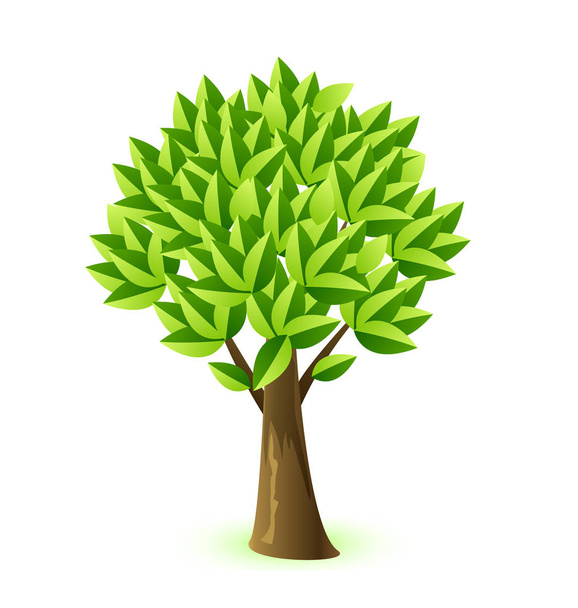 Árvore cores vivas ícone de vetor de cartão de identidade
 - Vetor, Imagem