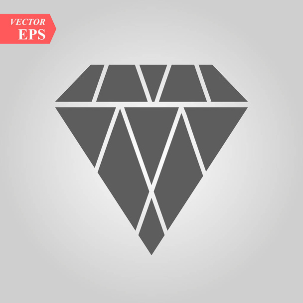 Diamond vector icon, flat design best vector icon - Vector, Image