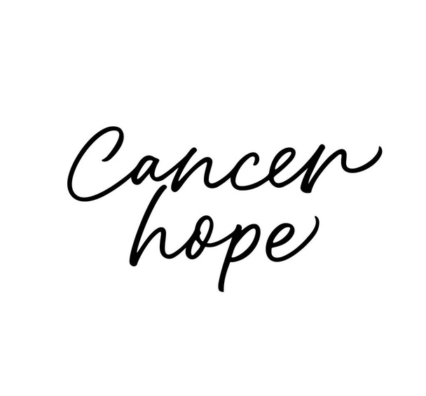 Cancer hope phrase on white background - Wektor, obraz