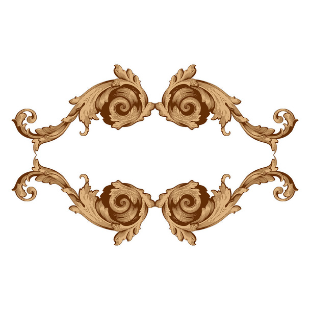 Element barocker Dekorationen im Retro-Stil - Vektor, Bild