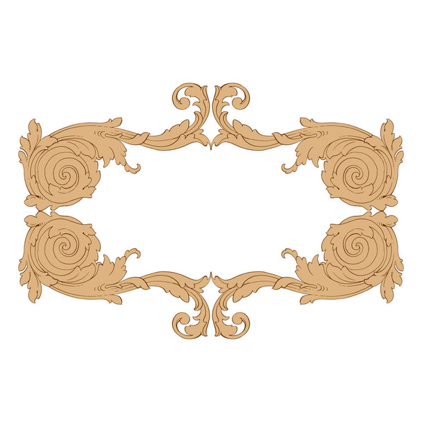 Retro baroque decorations element - Vector, Image